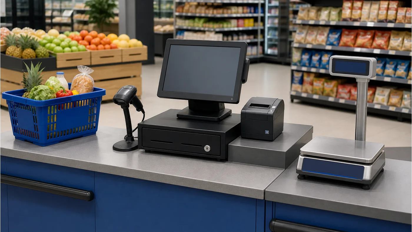 Small Grocery POS Hardware Setup: Terminal, Scanner, Printer, Cash Drawer and Scale