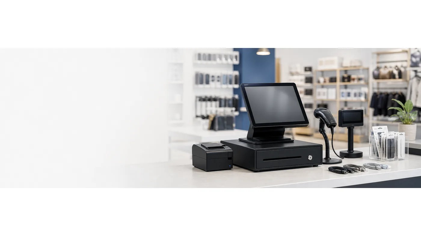 POS terminal connectivity options with USB Ethernet and wireless peripherals